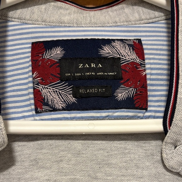 Zara Men's Grey Button-Up Large - Picture 2 of 4